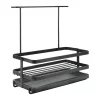 Kjøkkenorganisator Metaltex Tokyo Lava med oppsamler sort 23x11x24 cm