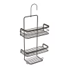Dusjhylle Metaltex Origin Lava 3 med opphengskrok sort 47 cm