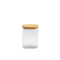 Tørrmatoppbevaring Kökskungen 1,1 liter glass/bambus rektangulær