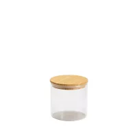 Tørrmatoppbevaring Kökskungen 0,9 liter glass/bambus rund