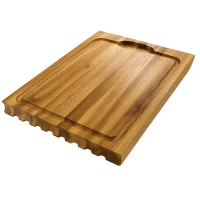 Skjærebrett Aanonsen med smulebrett 2 sidig akasie tre 42x26x3cm
