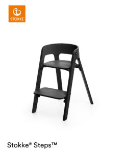Stokke Steps Chair, m/sort sete og sorte ben