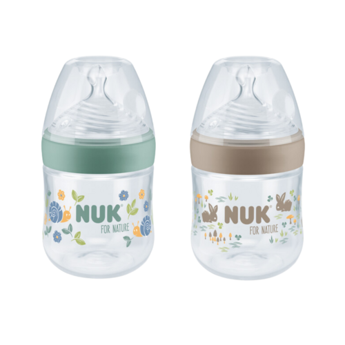 NUK Flaske Nature Temperatur 150 ml, Grønn, 1 pk