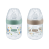 NUK Flaske Nature Temperatur 150 ml, Beige, 1 pk