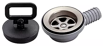 Avløp komplett vinkel med  3/4" slangestuss