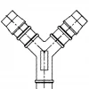 Y-stykke plast Ø 8 mm