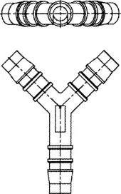 Y-stykke plast Ø 10 mm