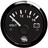 Osculati Voltmeter analog 8/16V, Sort