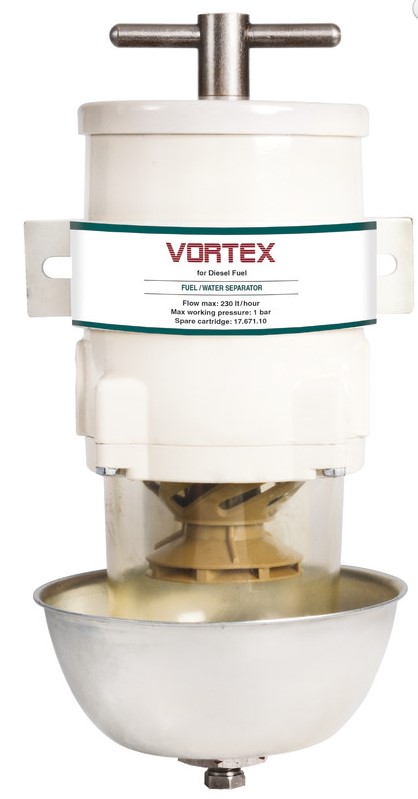 Vortex diesel vann/separator Max flow 180 ltr