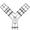 Y-stykke plast Ø 6 mm