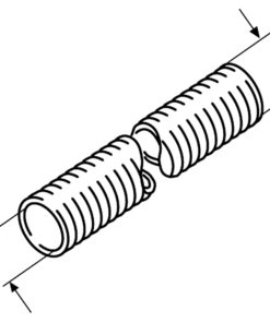 Varmluftslange APK sort 20 m, Ø 60 mm