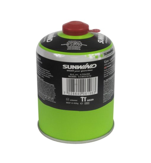 Gassboks 450 gram med skrufeste Sunwind