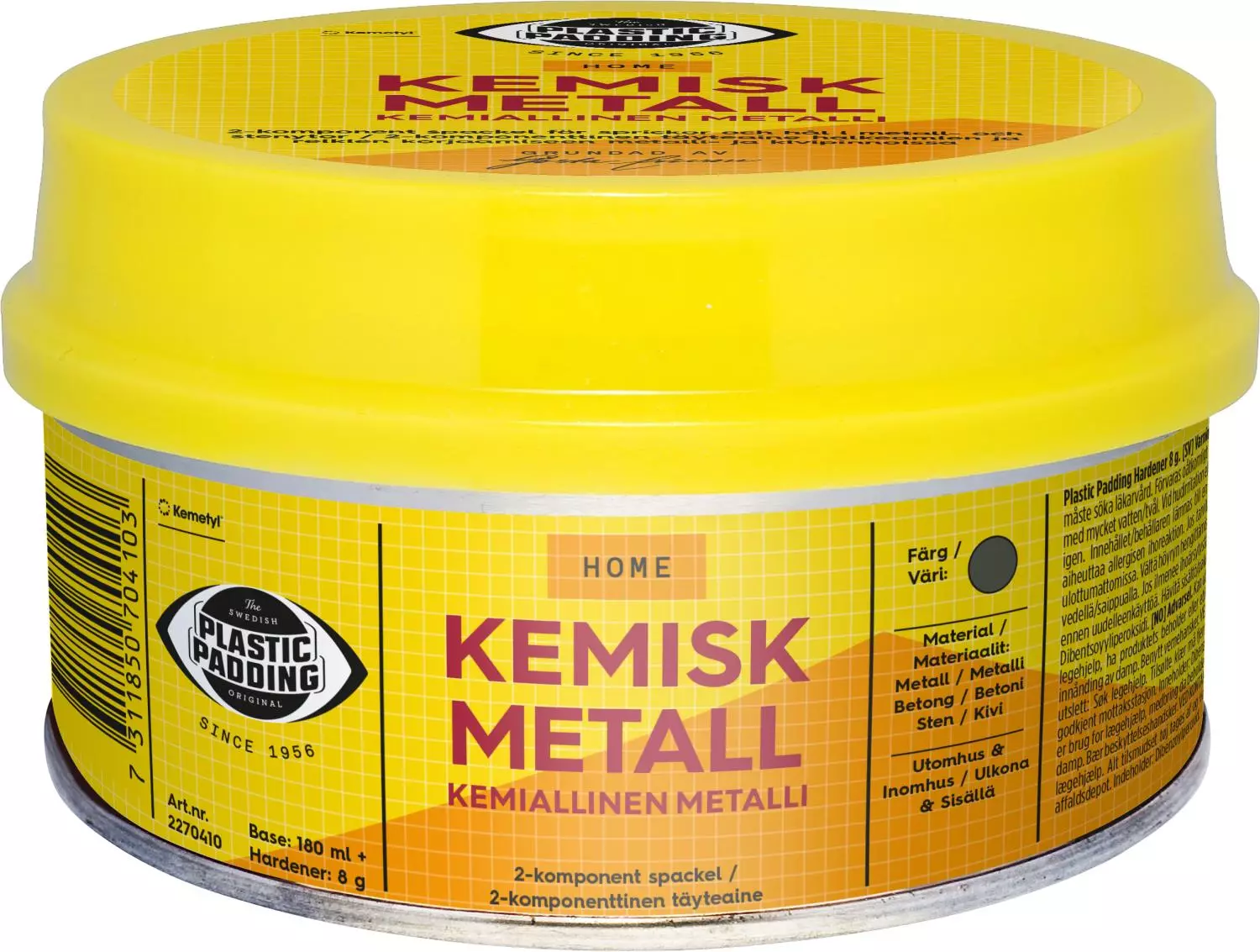 Plastic Padding Kjemisk metall 180 ml