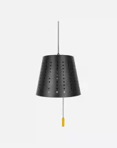 Lampe LED Harter hengelampe sort solcelle/usb.