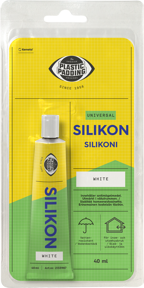 Plastic Padding silikon hvit 40 ml