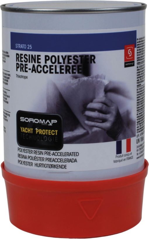 Soromap hurtigherdende resin polyester m/herder 750 g