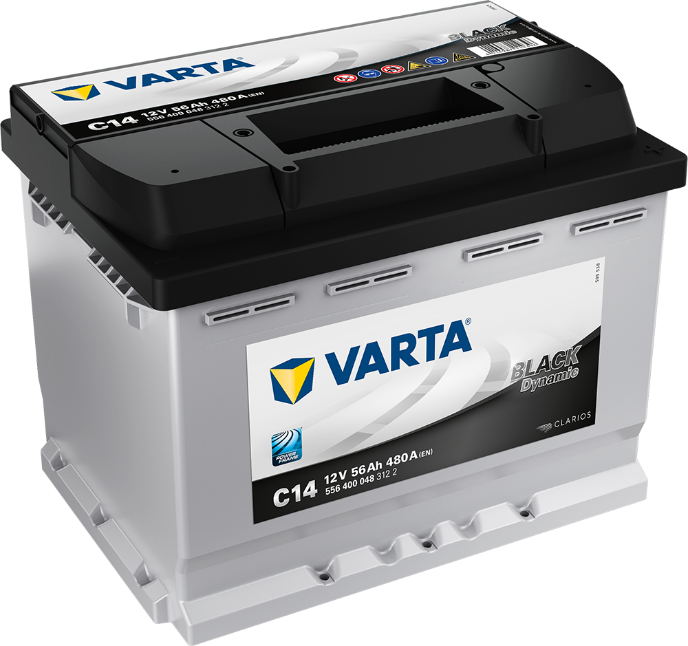 VARTA Black Dynamic Batteri 12V 56AH 480CCA (242x175x190/190mm) +høyre C14