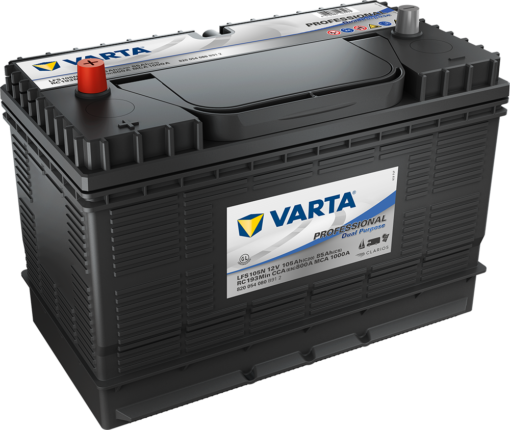 VARTA Fritidsbatteri 12V 105AH 800CCA (330x172x238mm) +midtstilt LFS105N