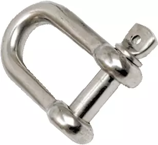 D-sjakkel, rett, 8mm, syrefast
