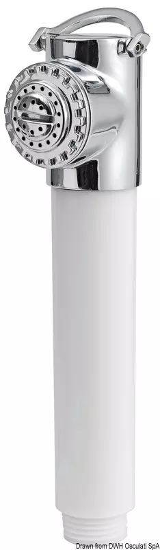 Dusjhode Mizar hvit 1/2" rørgjenger
