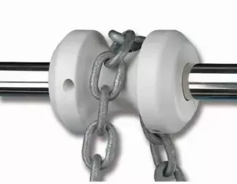 Ankerulle for rekke 22-25mm hvit plast