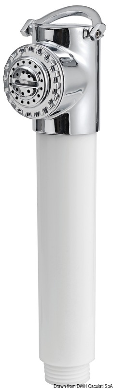 Dusjhode Mizas hvit 1/2" rørgjenger