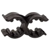 Dobbeltklips Ø18/25mm sort nylon