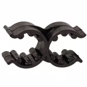 Dobbeltklips  Ø18/25mm sort nylon