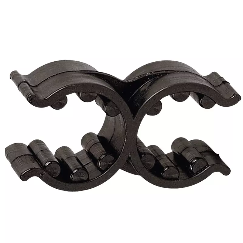 Dobbeltklips Ø18/25mm sort nylon