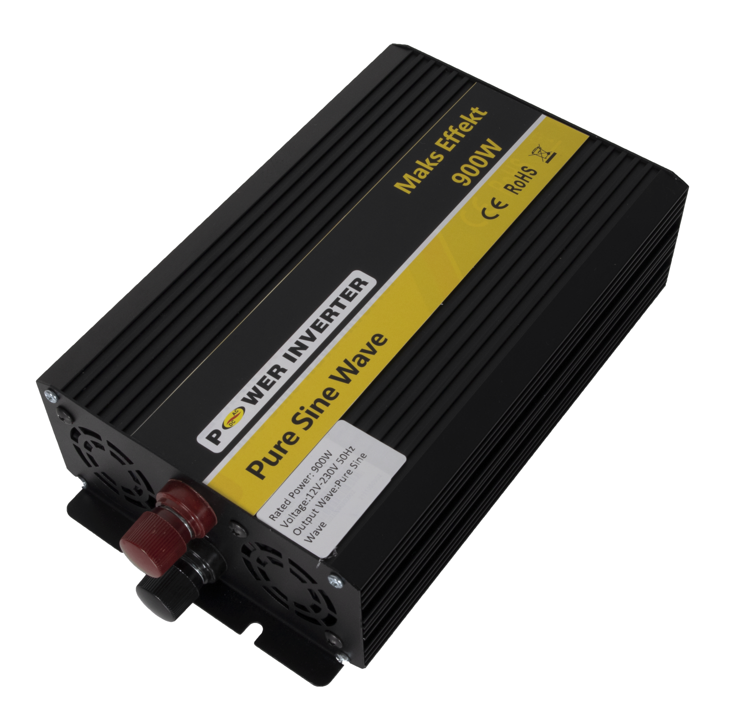 POWER Inverter 12V 900W Ren Sinus - m/fjernkontroll