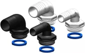 Trudesign Slangestuss Y-ventil 25mm 120° hvit kompositt