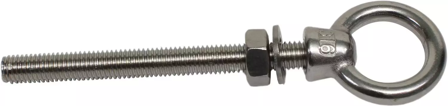 Øyebolt m/flens, 8 x 80 mm, rustfri