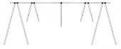 1852 Bakkestativ i aluminium m/bag 10,5 m