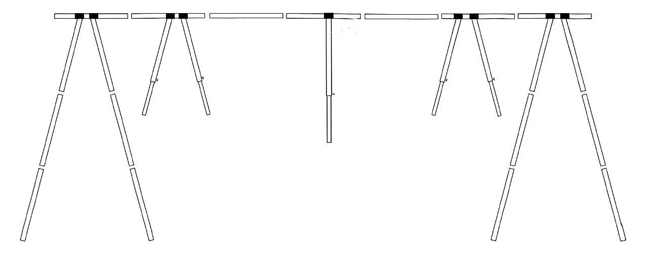 1852 Bakkestativ i aluminium m/bag 10,5 m