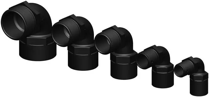 Bend innvendig/utvendig 1" BSP kompositt