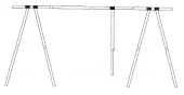 1852 Bakkestativ i aluminium m/bag 6 m