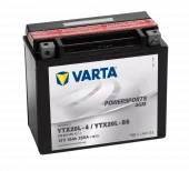 VARTA AGM MC Batteri 12V 18AH 250CCA (177x88x156mm) +høyre YTX20L-BS