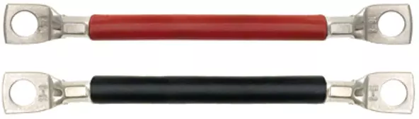 Batterikabel 1,4m, 50mm2 m/kabelsko Ø6/8mm - Rød