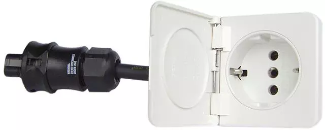 Ratio Veggkontakt innfelt, hvit