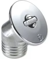 Dekksforskruvning forkrommet 45 grader, 1 1/2" Fuel