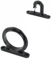 Holder for fiskestang, to deler, sort