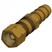 Gass quick kobling, 1/4'' hunkjønn - Ø8 mm slangetilkobling