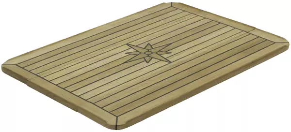 Bordplate Nautic Star, sammenleggbart 34 x 60 cm