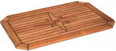 Bordplate Nautic Star, rektangulært 58 x 90 cm