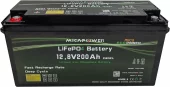 Lithiumbatteri PRO m/varme og bluetooth 12V 200Ah