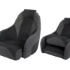 Båtstol SDL51 flip-up, Markilux Soft akryl duk, mørkegrå