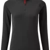 Gill UV Tec Women's LS Zip Tee Charcoal 12 (38)