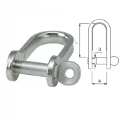D-Sjakkel, 6mm, 2 pk, rustfri