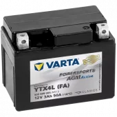 VARTA AGM MC Batteri 12V 3AH 50CCA (113x70x87mm) +høyre YTX4L (FA)