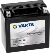 VARTA AGM MC Batteri 12V 12AH 200CCA (150x87x146mm) +høyre YTX14L-BS